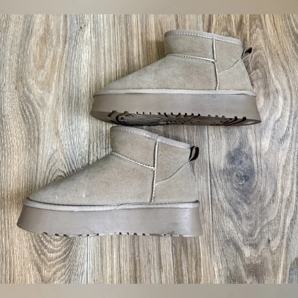 Ccocci Margot Chunky Platform Fur-Lined Micro Mini Boots – Size 7 NWOT